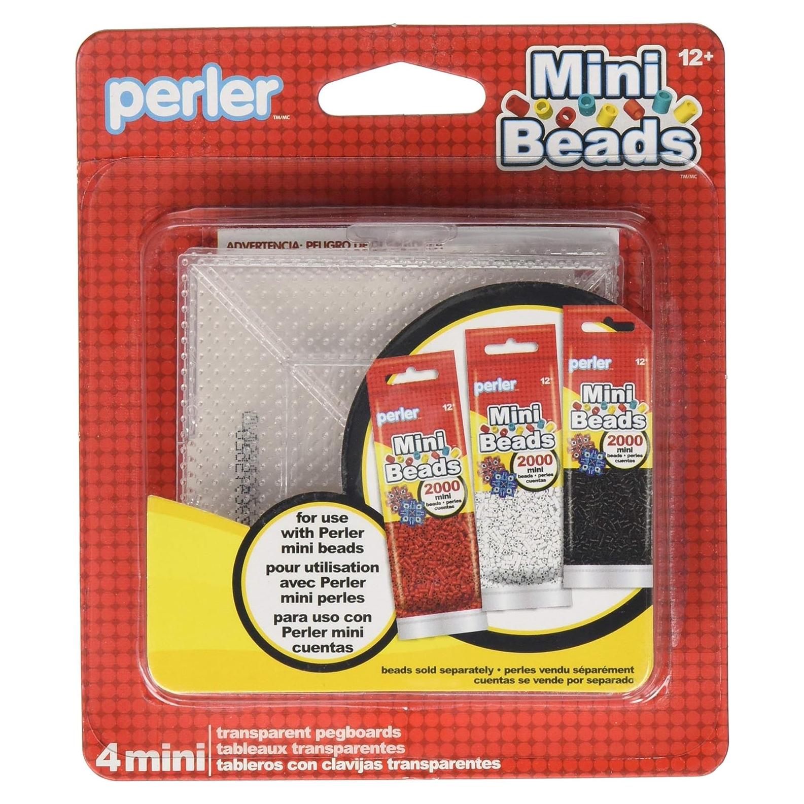 Juego de 4 Tableros Cuadrados Perler Mini Beads 7.62 cm