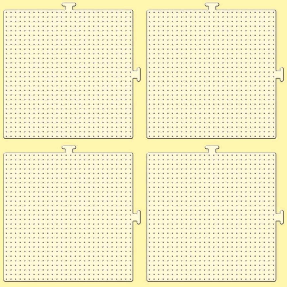 Juego de 4 Tableros Cuadrados Perler Mini Beads 7.62 cm