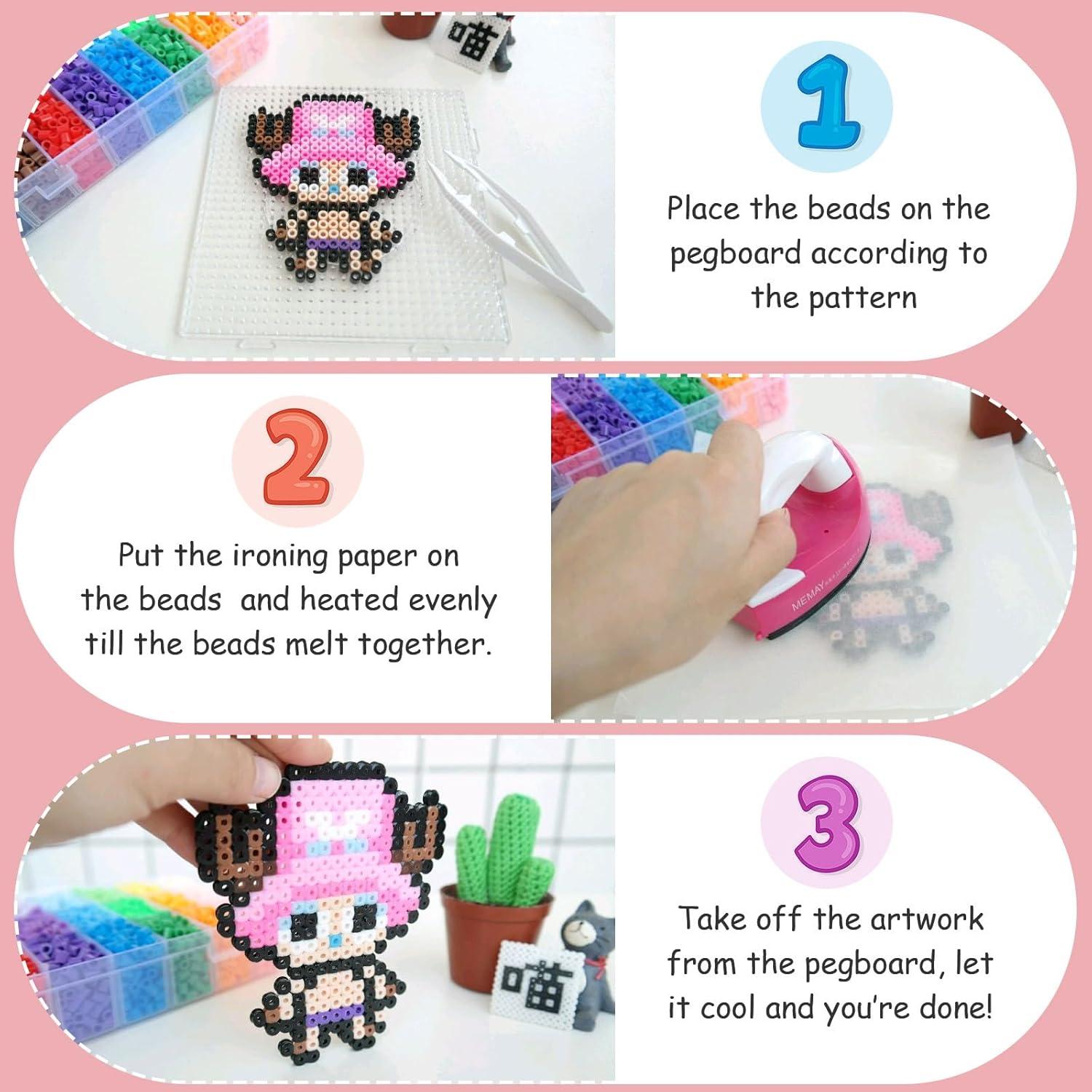 Tableros de Perlas de Fusión Healifty 4 Pcs 10x10 cm