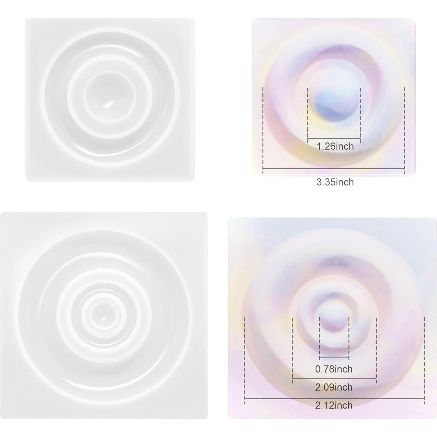 Molde de Silicona para Resina BROVITI 2 Pcs Pulseras DIY