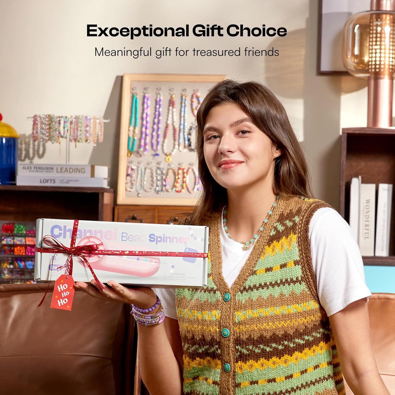 Spinner Eléctrico de Perlas Caydo Rosa con Tablero y Agujas