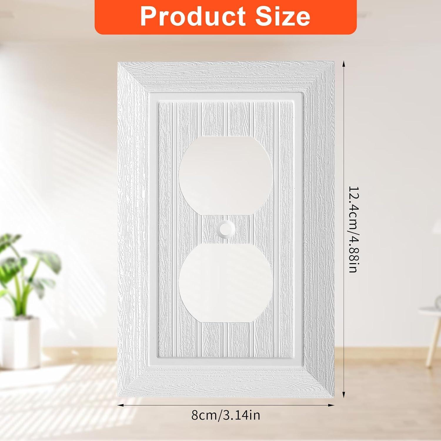 5 Placas de Pared Eléctricas Dúplex DIVINA VITAE Blancas 12.4x8cm