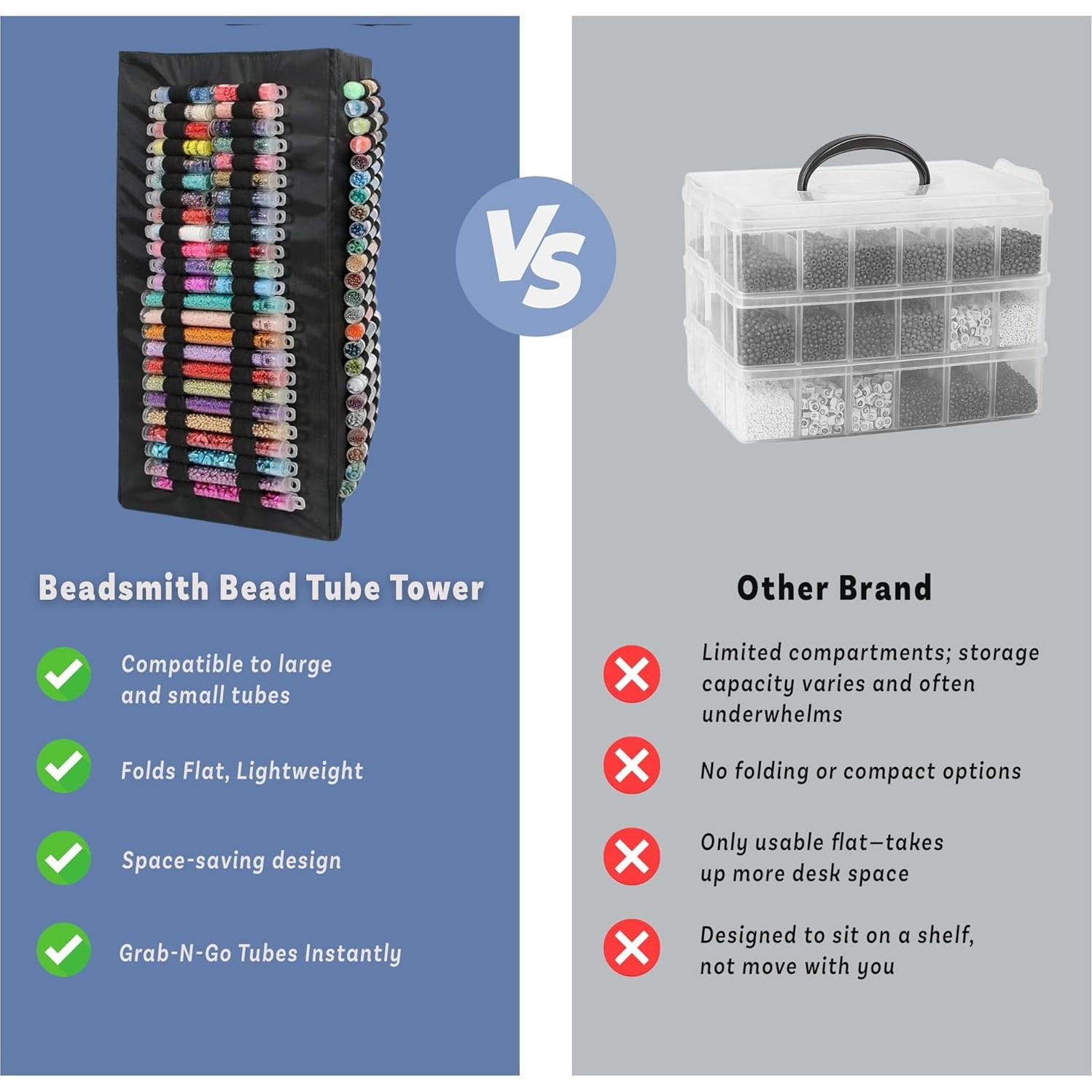 Torre de Tubos de Perlas The Beadsmith 20.32x40.64cm Plegable