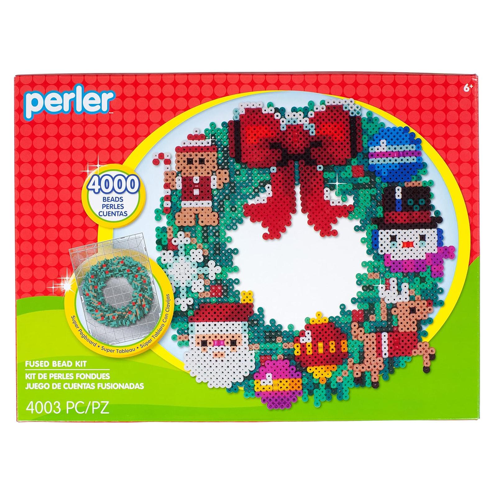 Kit de Manualidades Perler Corona Navideña 3D 4000 Piezas