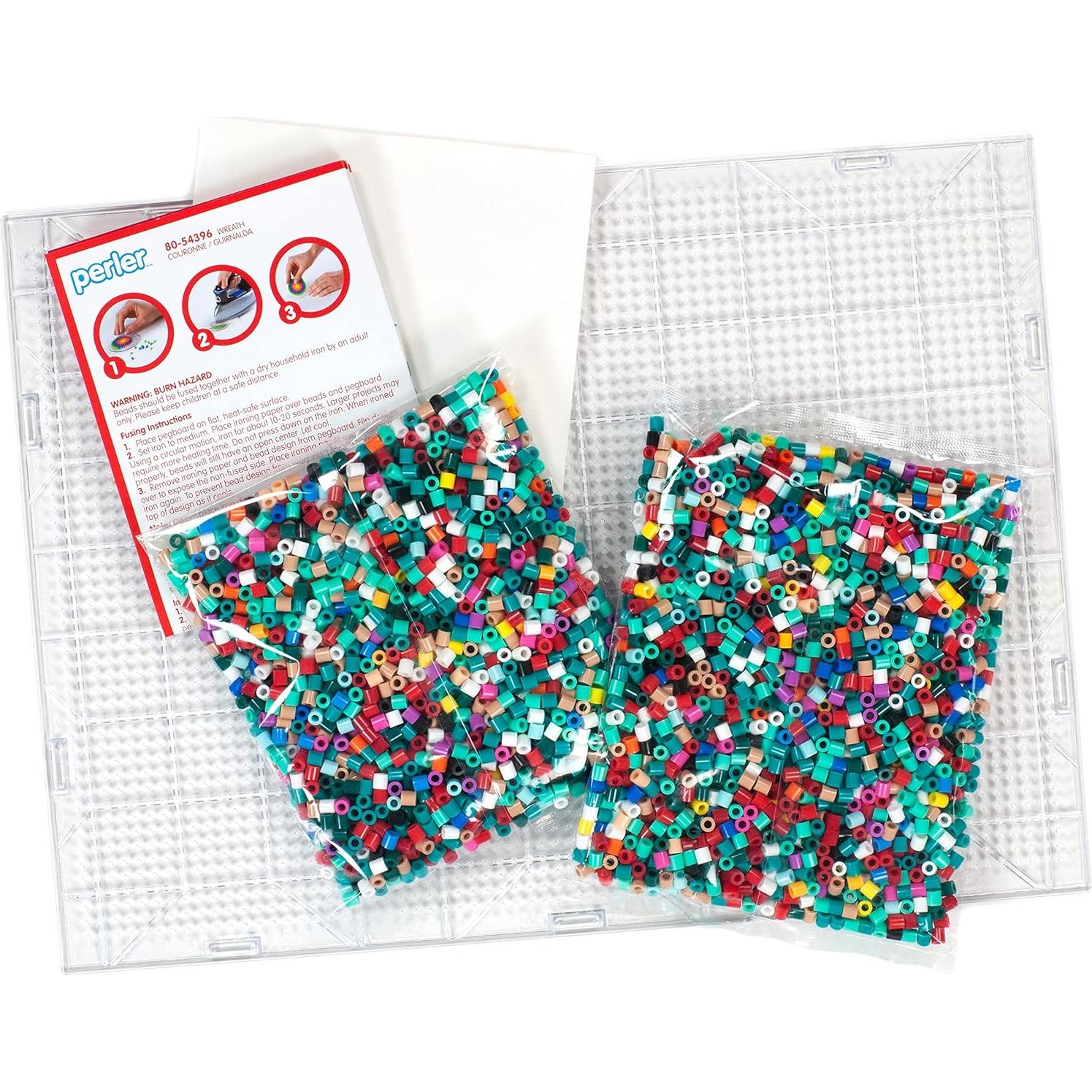 Kit de Manualidades Perler Corona Navideña 3D 4000 Piezas