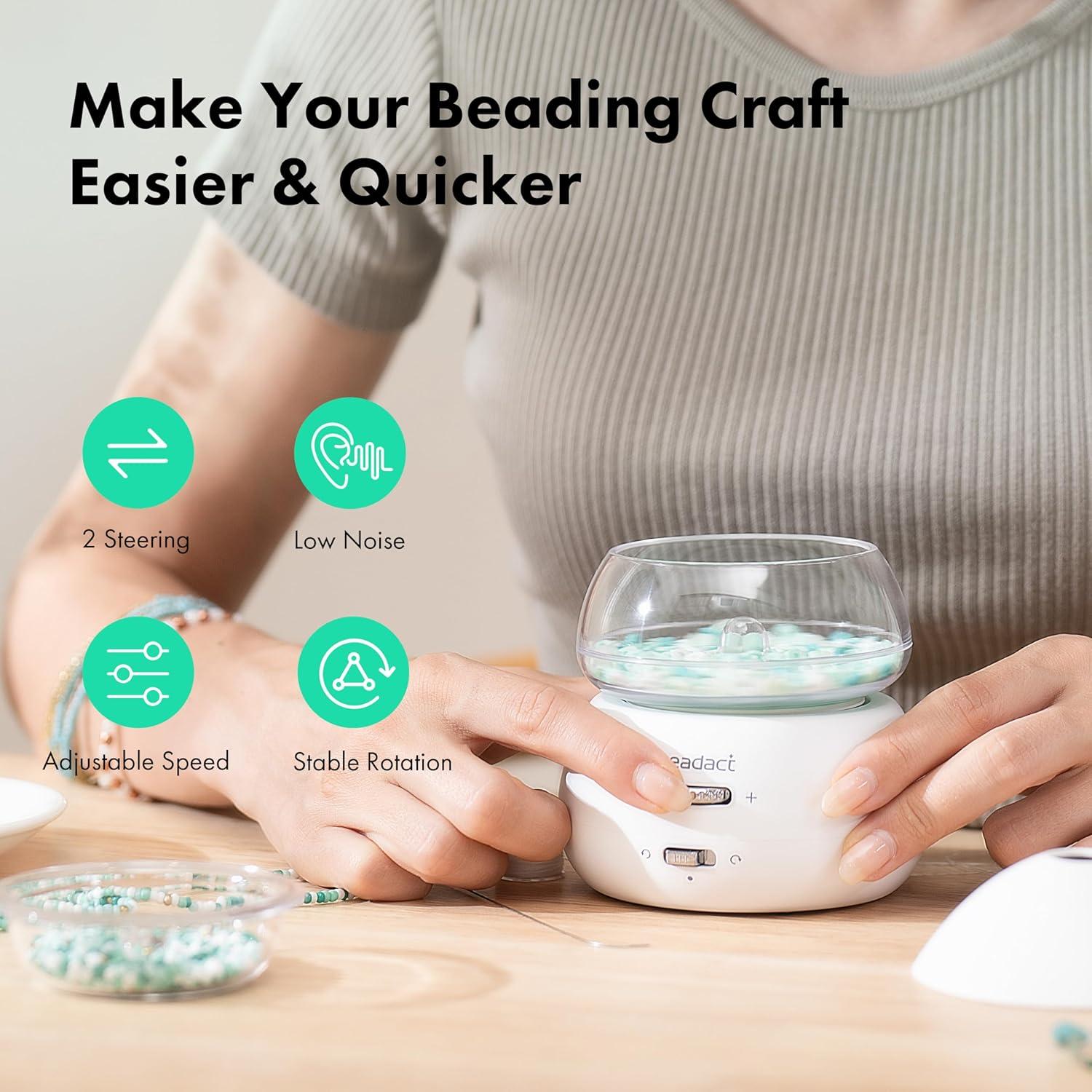 Moldeador de Perlas Eléctrico Beadact 2-en-1 con Agujas y Hilo