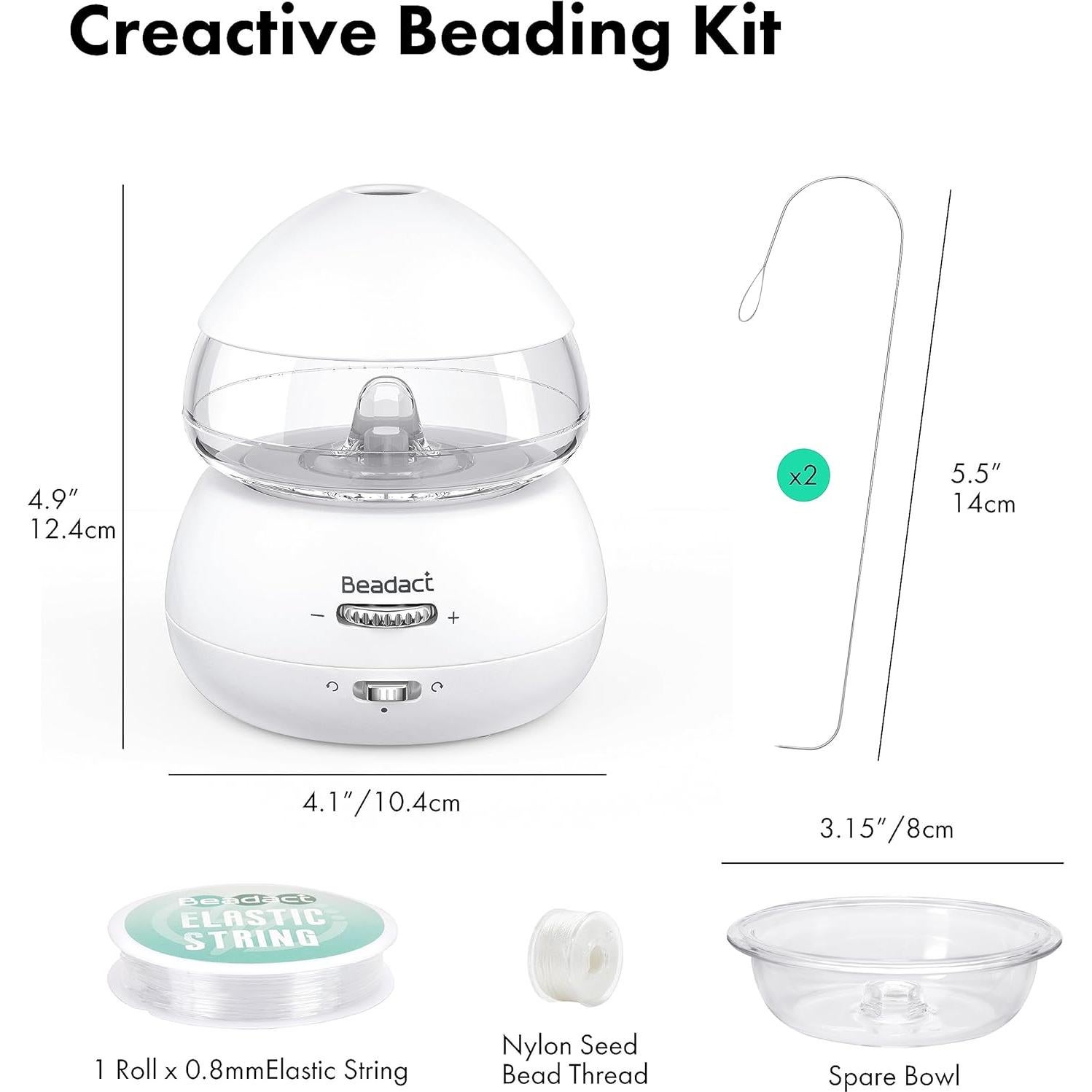 Moldeador de Perlas Eléctrico Beadact 2-en-1 con Agujas y Hilo