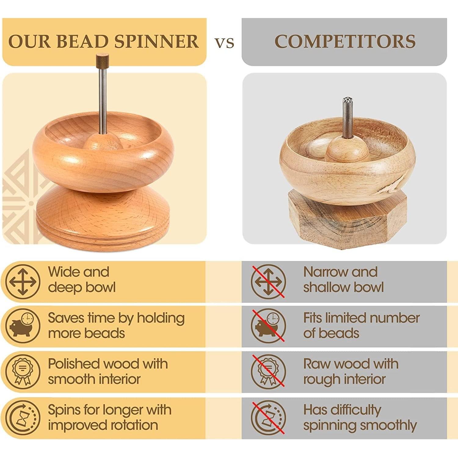 Girador de Perlas MegaCast de Madera para Joyería 18 cm