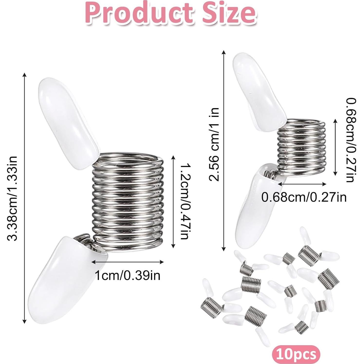 10 Abrazaderas para Perlas IANFAN con Mangos Blancos DIY