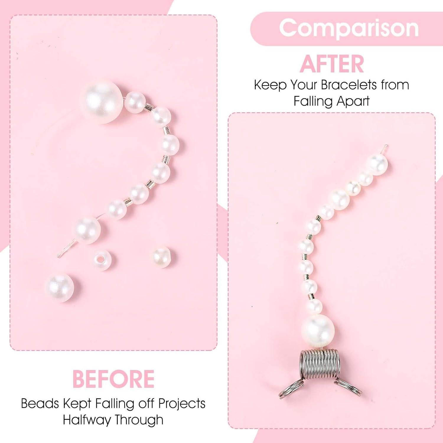 30 Sujetadores de Perlas DOPENSPI, 15 Grandes y 15 Pequeños