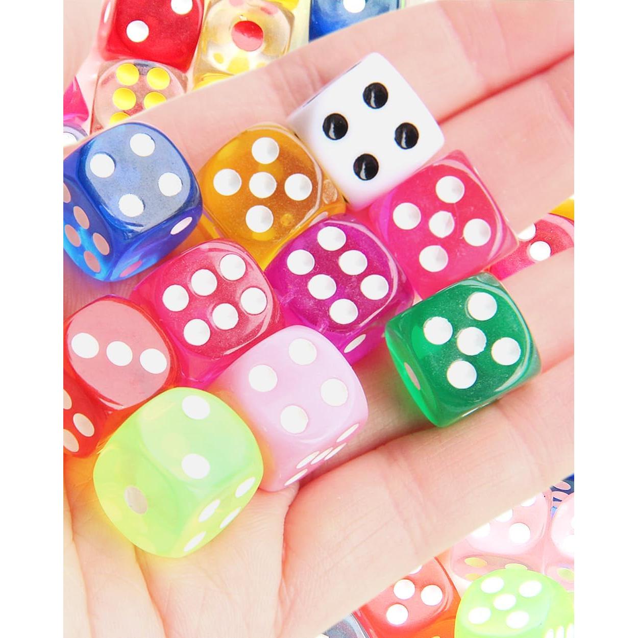 100 Piezas Dados Cubo Plástico Sin Agujero 14mm Negro