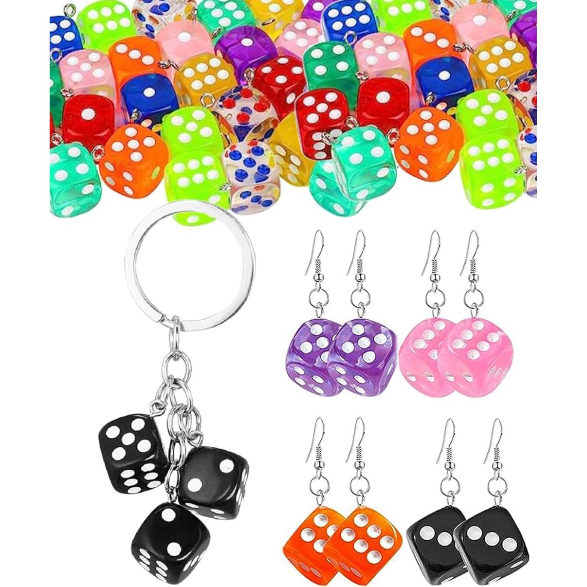 100 Piezas Dados Cubo Plástico Sin Agujero 14mm Negro