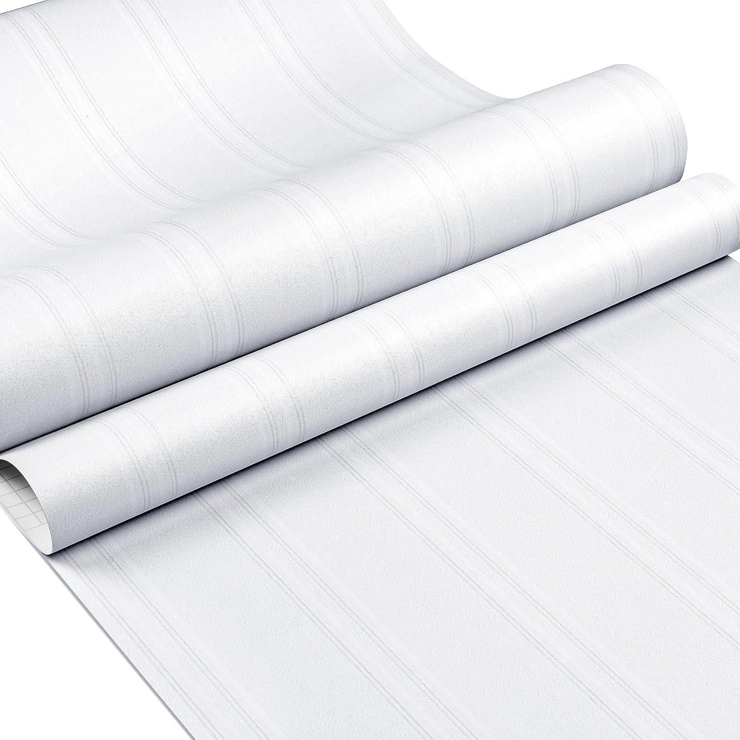 Papel Tapiz Autoadhesivo ReWallpaper Beadboard Blanco 44.5cm x 3.05m