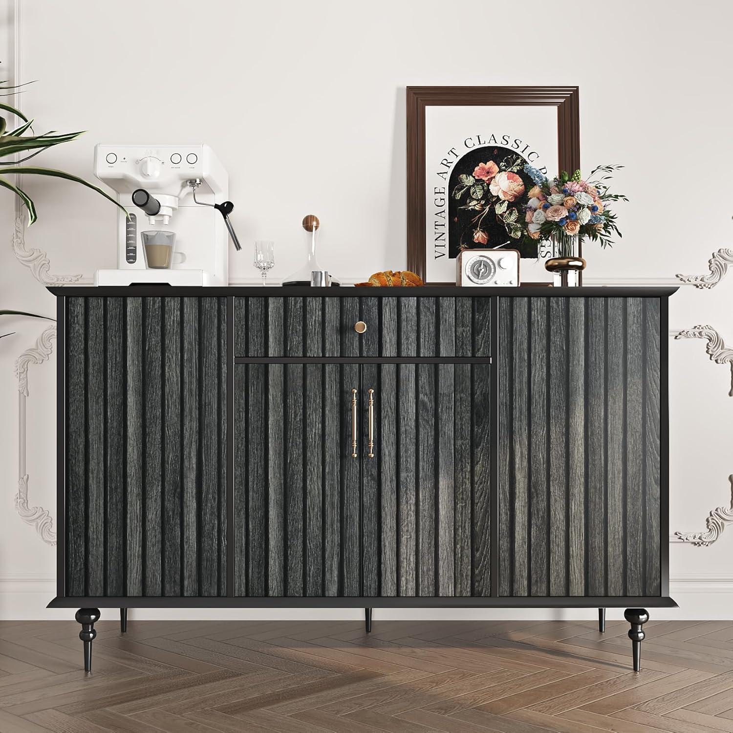 Papel Tapiz Autoadhesivo Livelynine 3D Listones Madera Negra 40x200 cm