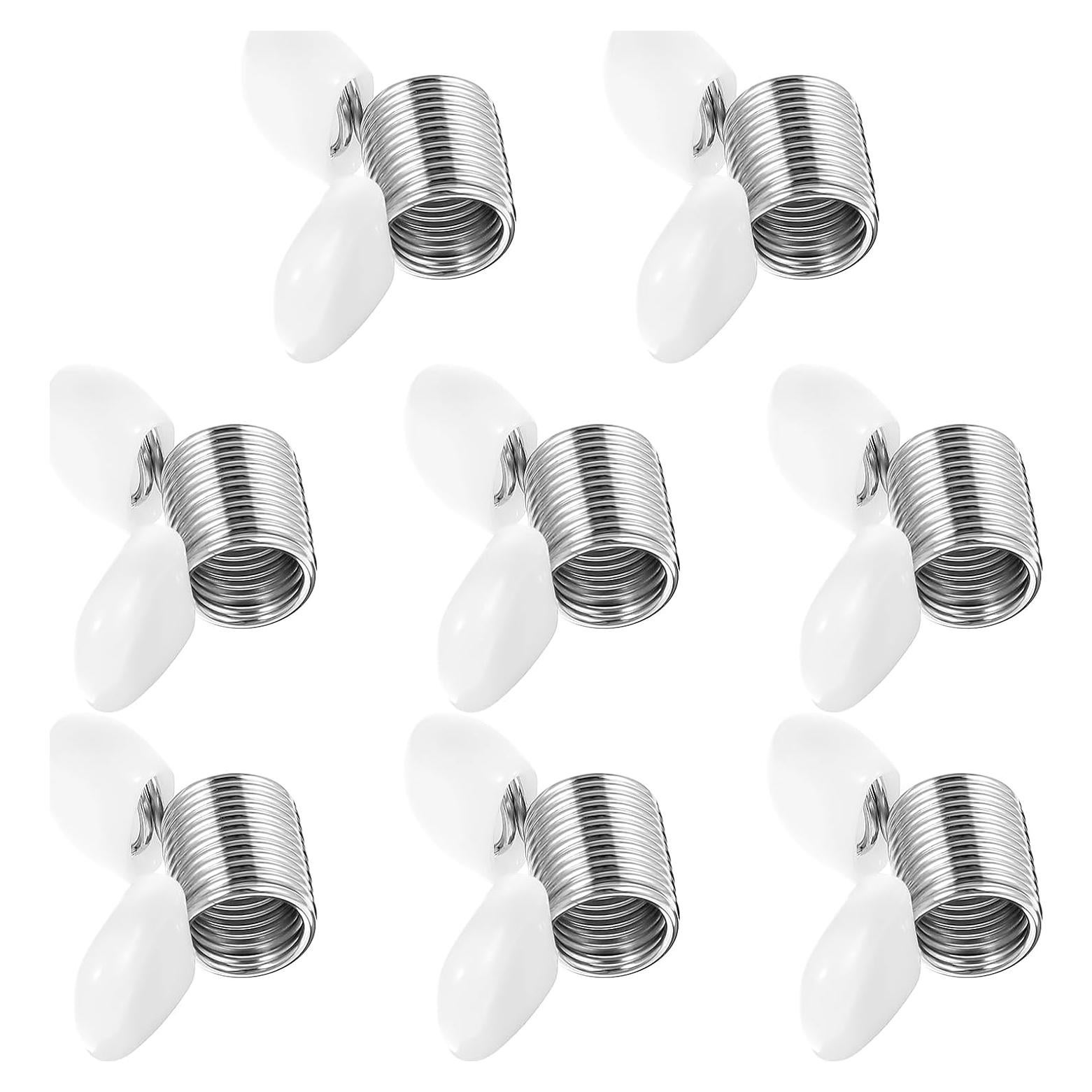 8 Piezas Tope de Perlas Tyqour para Joyería - Abrazaderas Blancas