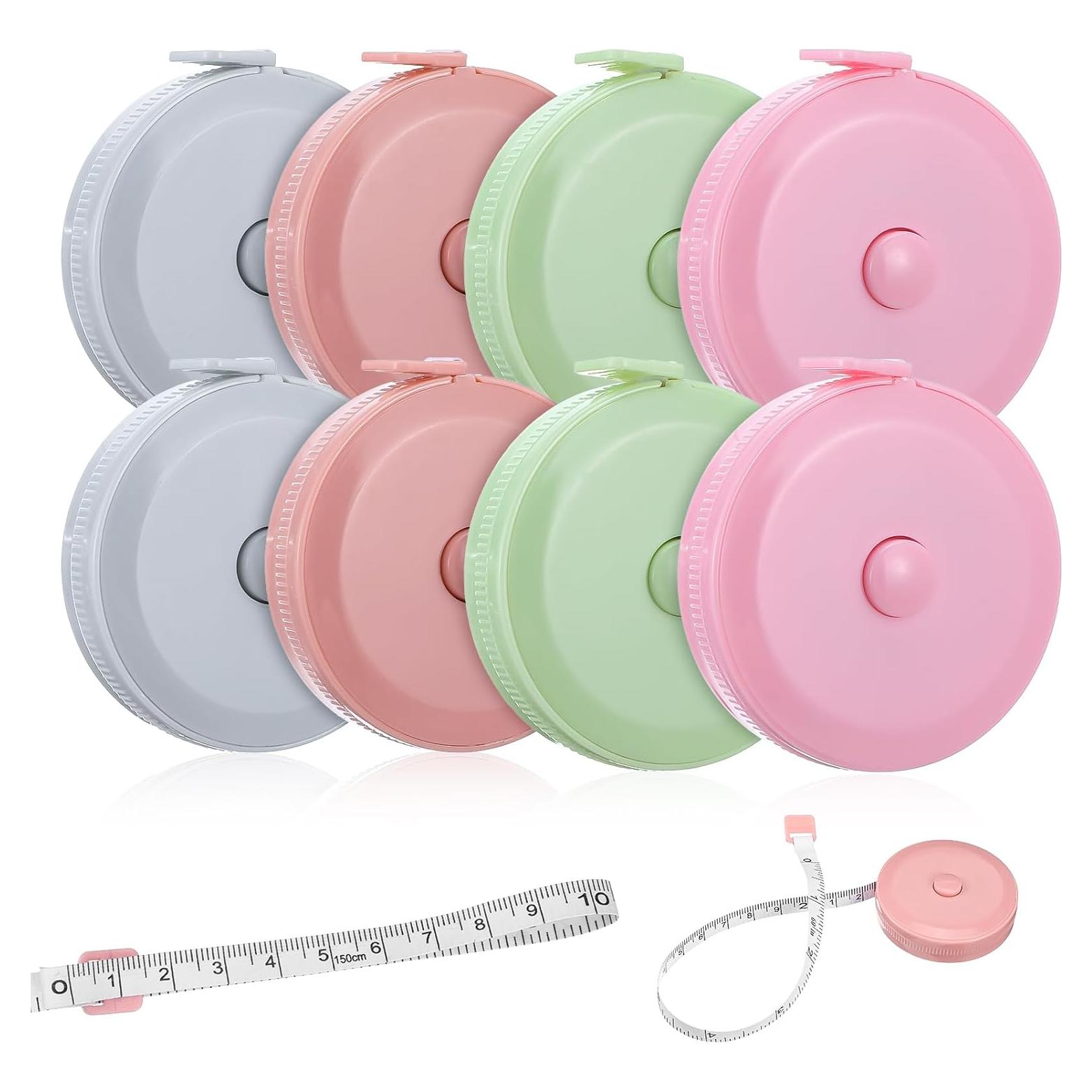 8 Piezas Cinta Métrica Retráctil ElevateTech 1.5m Colores