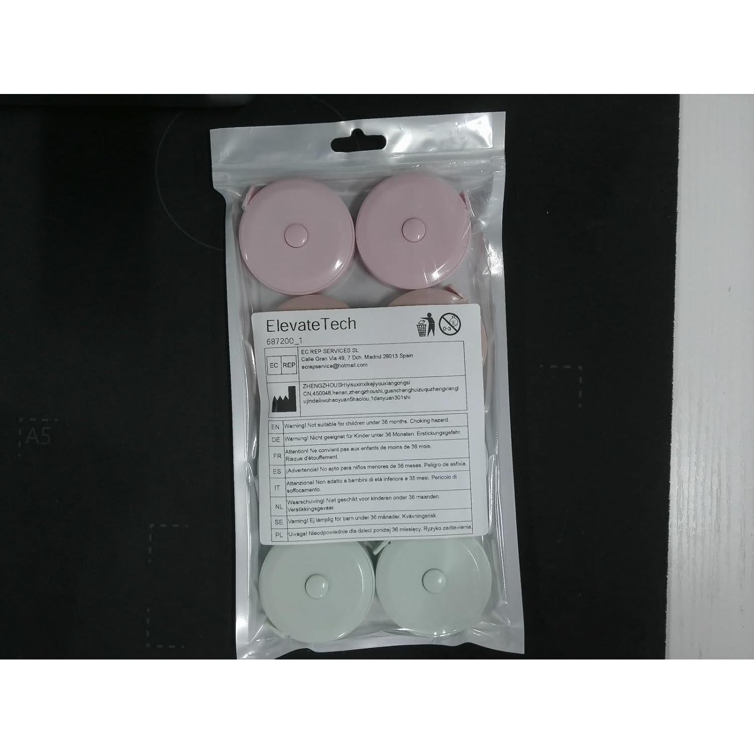 8 Piezas Cinta Métrica Retráctil ElevateTech 1.5m Colores