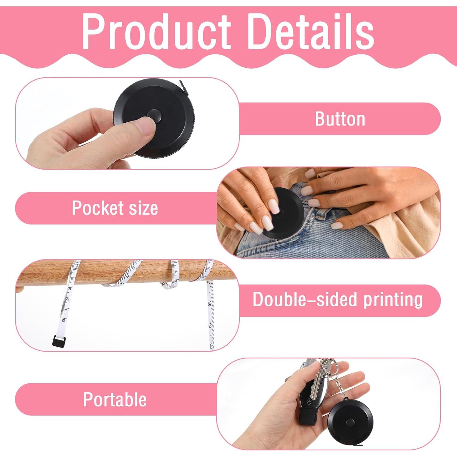 Cinta Métrica Retráctil 2 Pcs Mabor 1.5 m Doble Cara