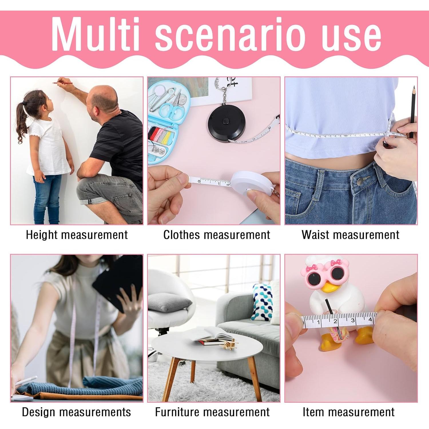 Cinta Métrica Retráctil 2 Pcs Mabor 1.5 m Doble Cara