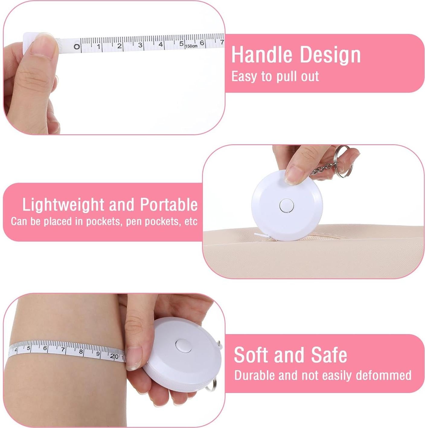 Cinta Métrica Retráctil 2 Pcs Mabor 1.5 m Doble Cara