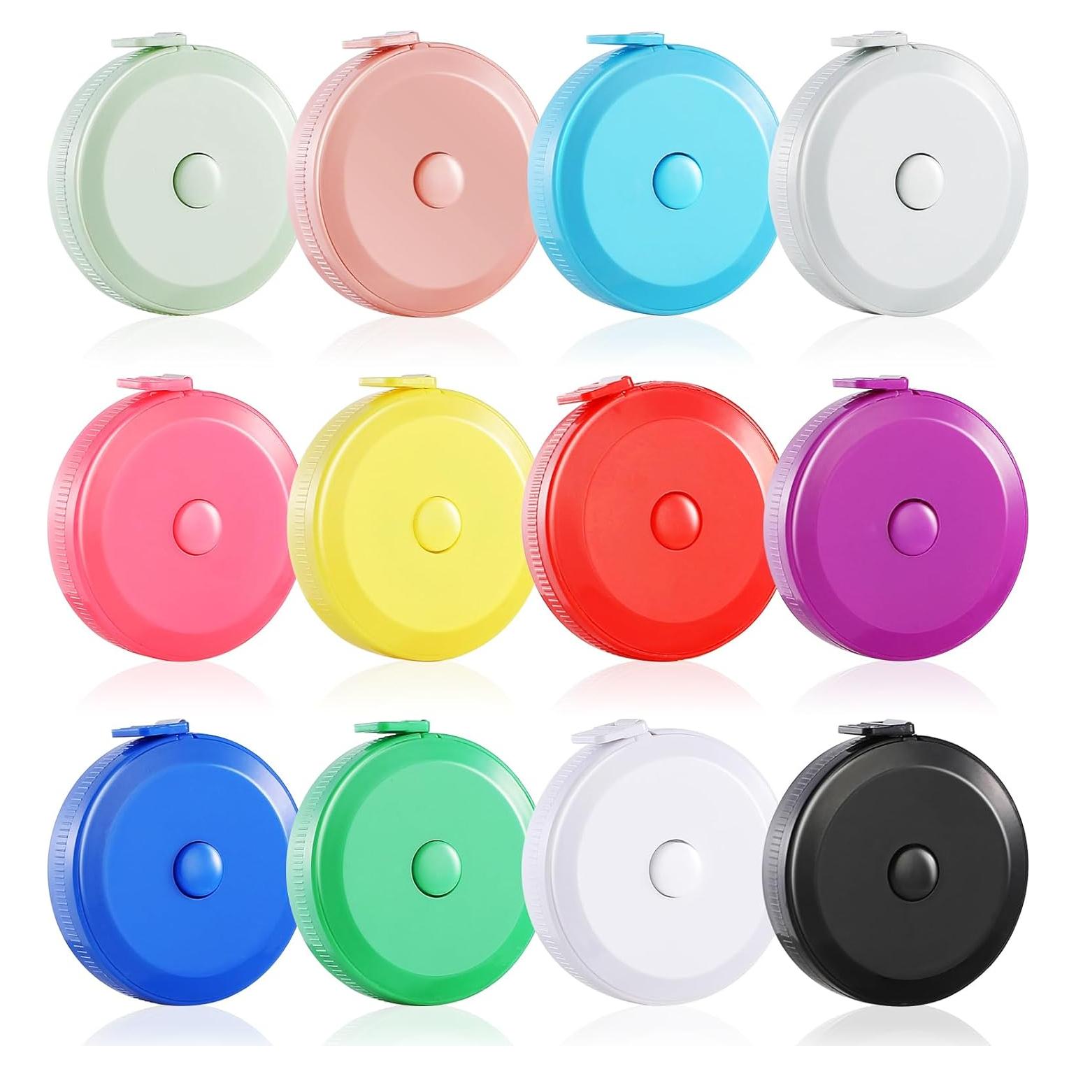 Paquete de 12 Cintas Métricas Suaves Retráctiles 150 cm