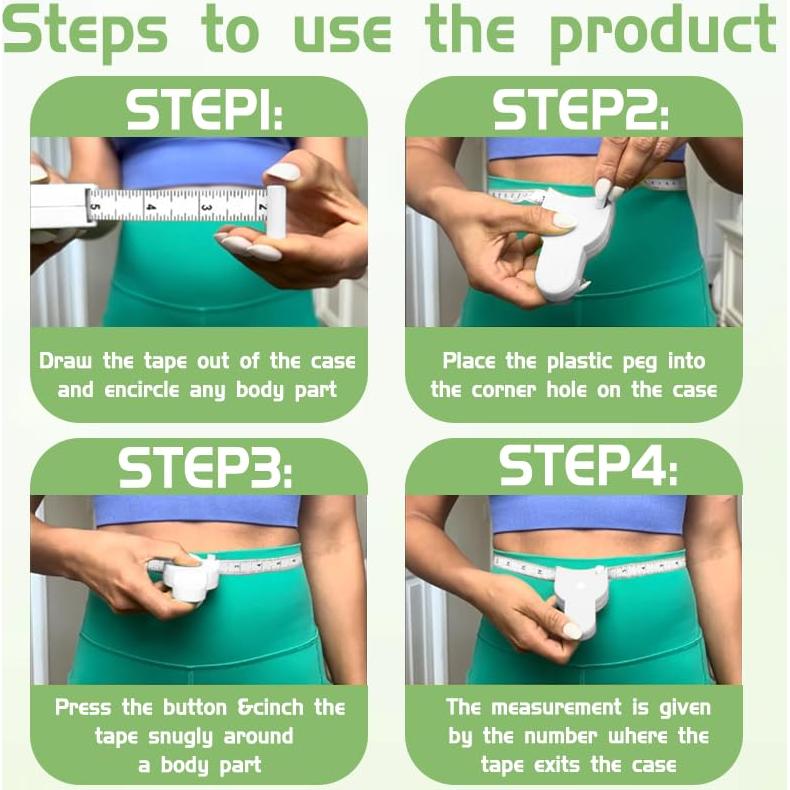 Cinta Métrica de Cintura BOBOAR 2PCS Suave Retráctil 5cm