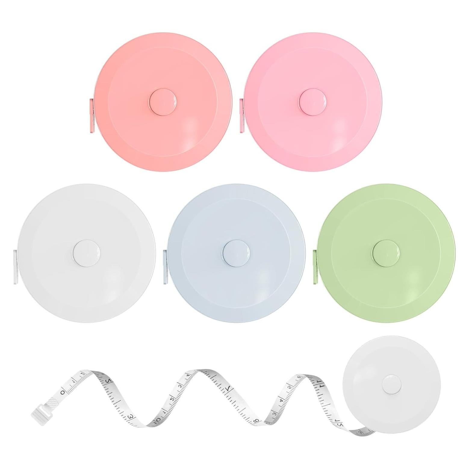 Cinta Métrica Retráctil TIECHI 5 Piezas 1.5 Metros Doble Cara