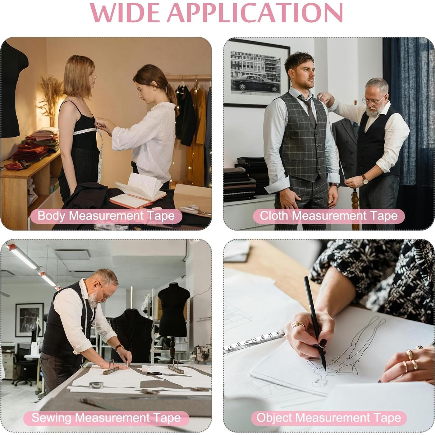 Cinta Métrica Retráctil TIECHI 5 Piezas 1.5 Metros Doble Cara