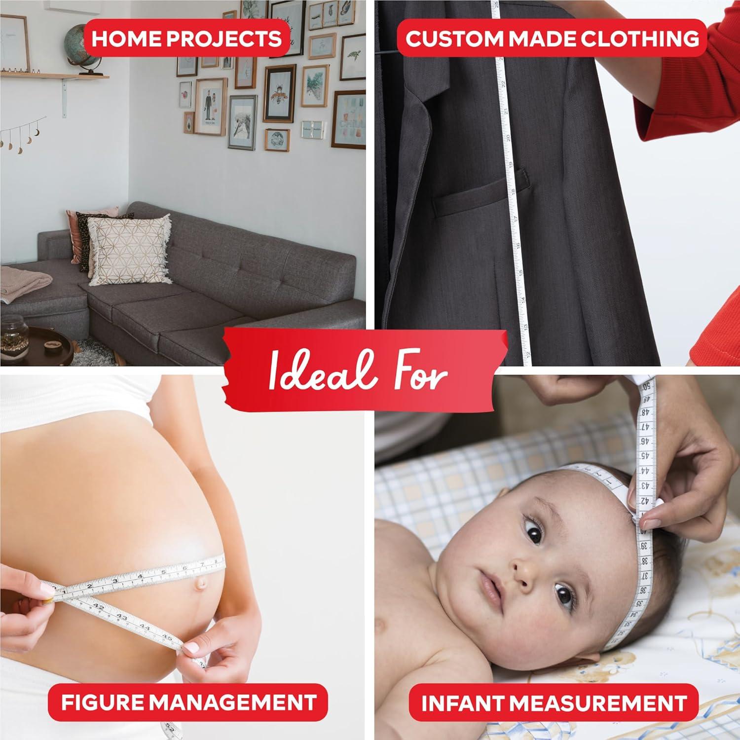 Cinta Métrica Retráctil XFasten 3-Pack 1.5M para Costura