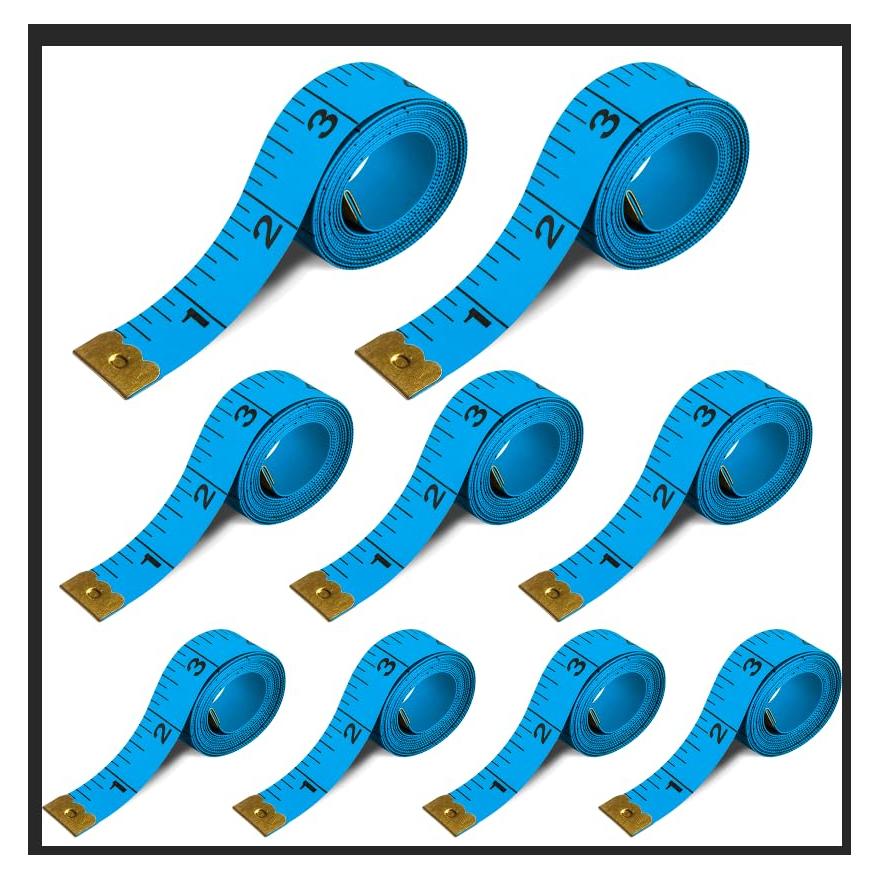 Cinta Métrica de Tela MYGBBKITDEC 150 cm Doble Escala 9 Piezas
