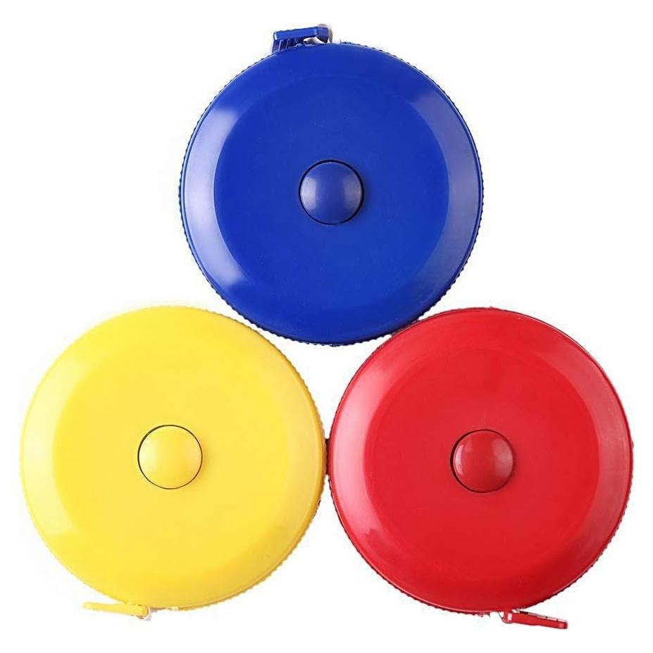 Cinta Métrica Retráctil SumVibe 150cm - Paquete de 3 Colores