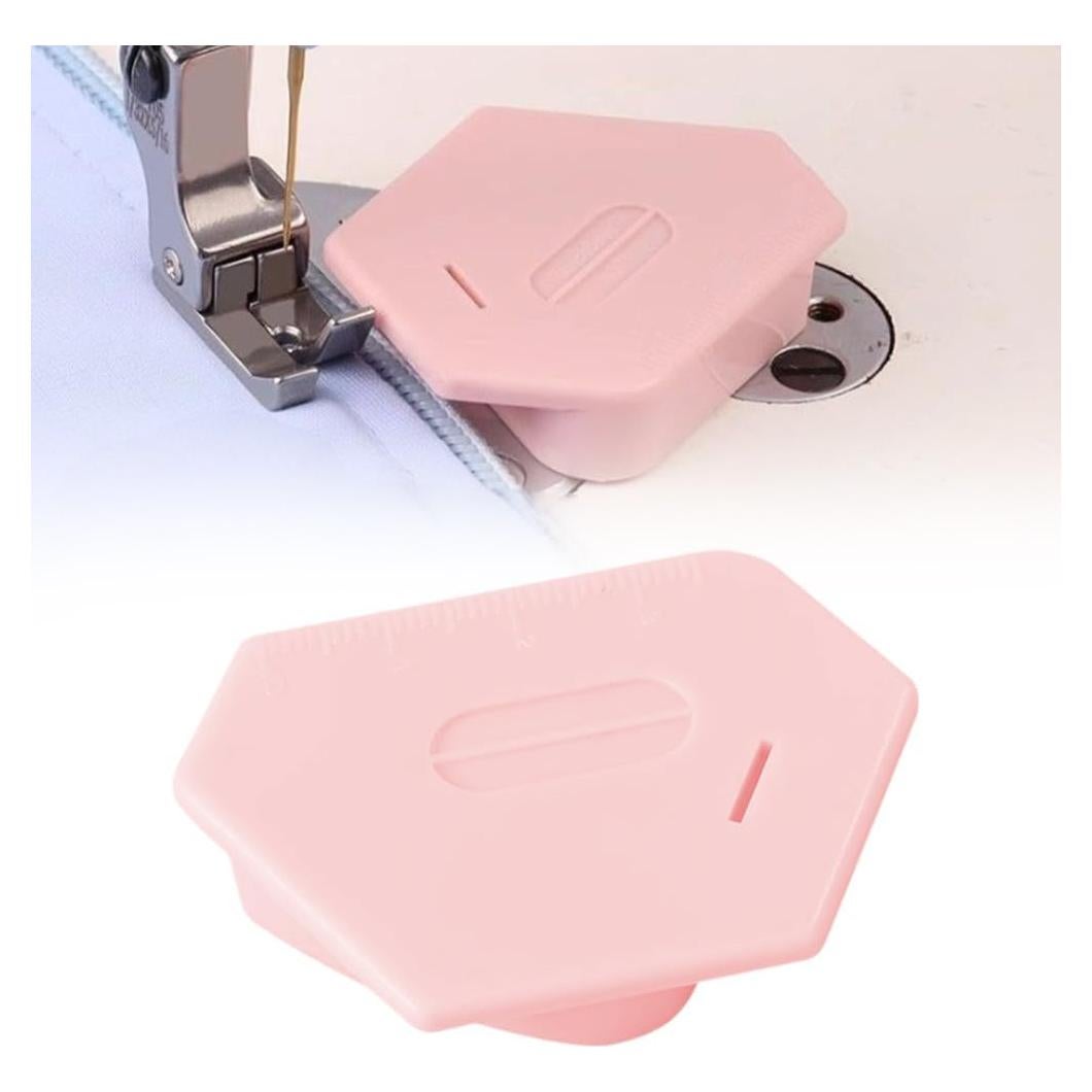 Magnetic Seam Guide for Sewing Machine,2025 New Multi-Purpose Tool Polygonal Strong Magnetic Gauge,Polygonal Multifucntional Seam Guide Hemmer with Scale,Sewing Accessories Supplies (Pink)