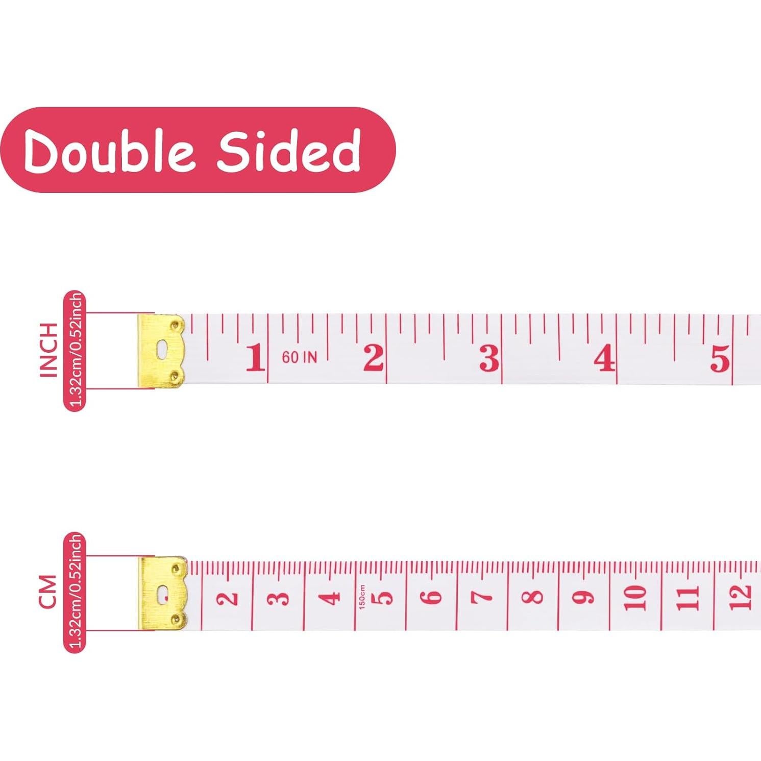 GDMINLO 2 Cintas Métricas Suaves 152.4 cm Doble Escala
