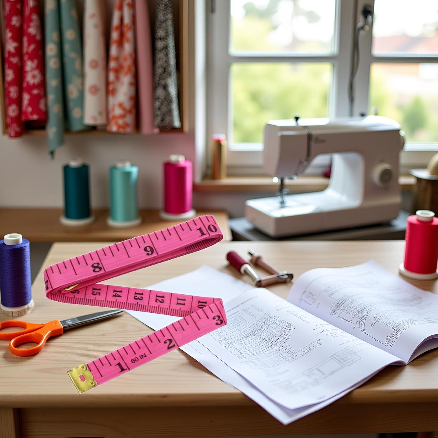 Cinta Métrica Flexible Doble Cara 150 cm Rosa - SquarezhenBo