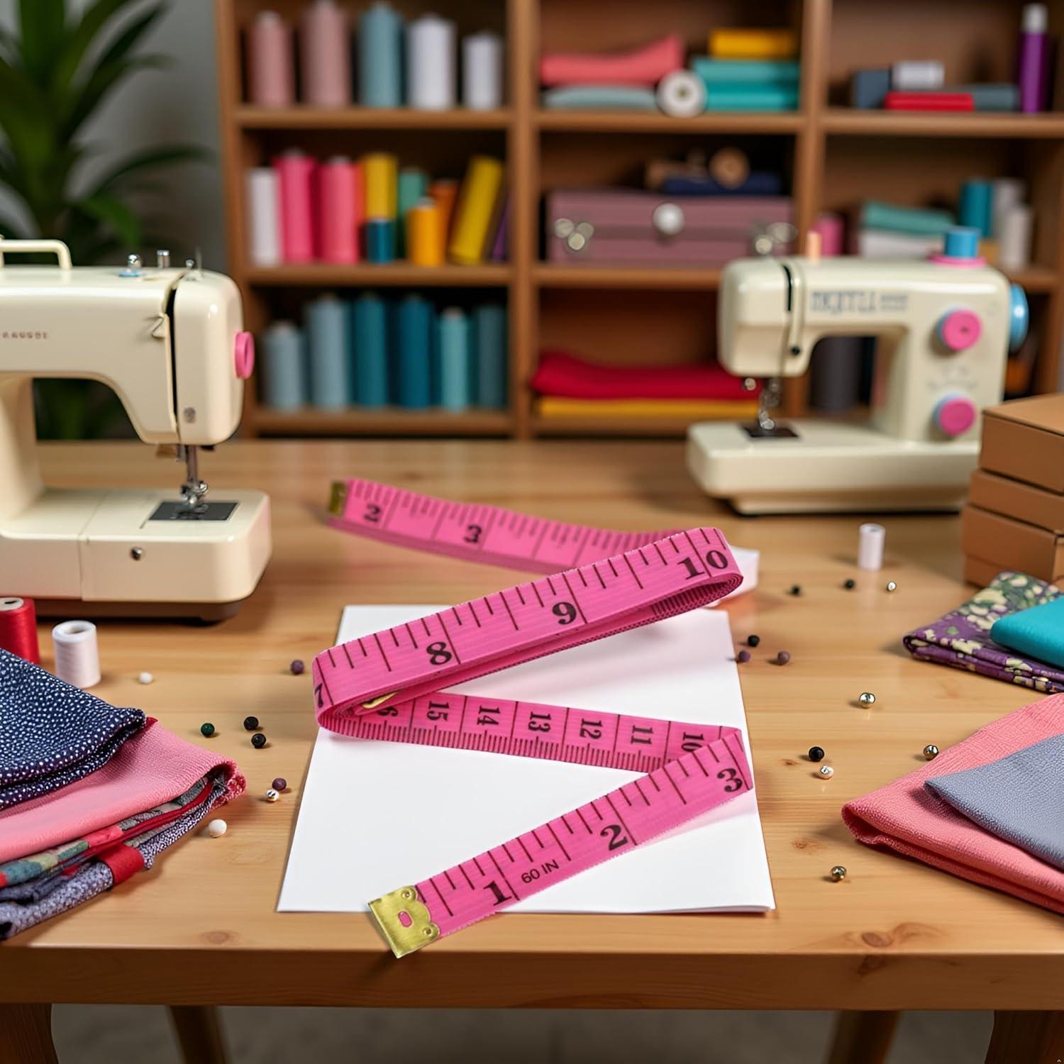 Cinta Métrica Flexible Doble Cara 150 cm Rosa - SquarezhenBo