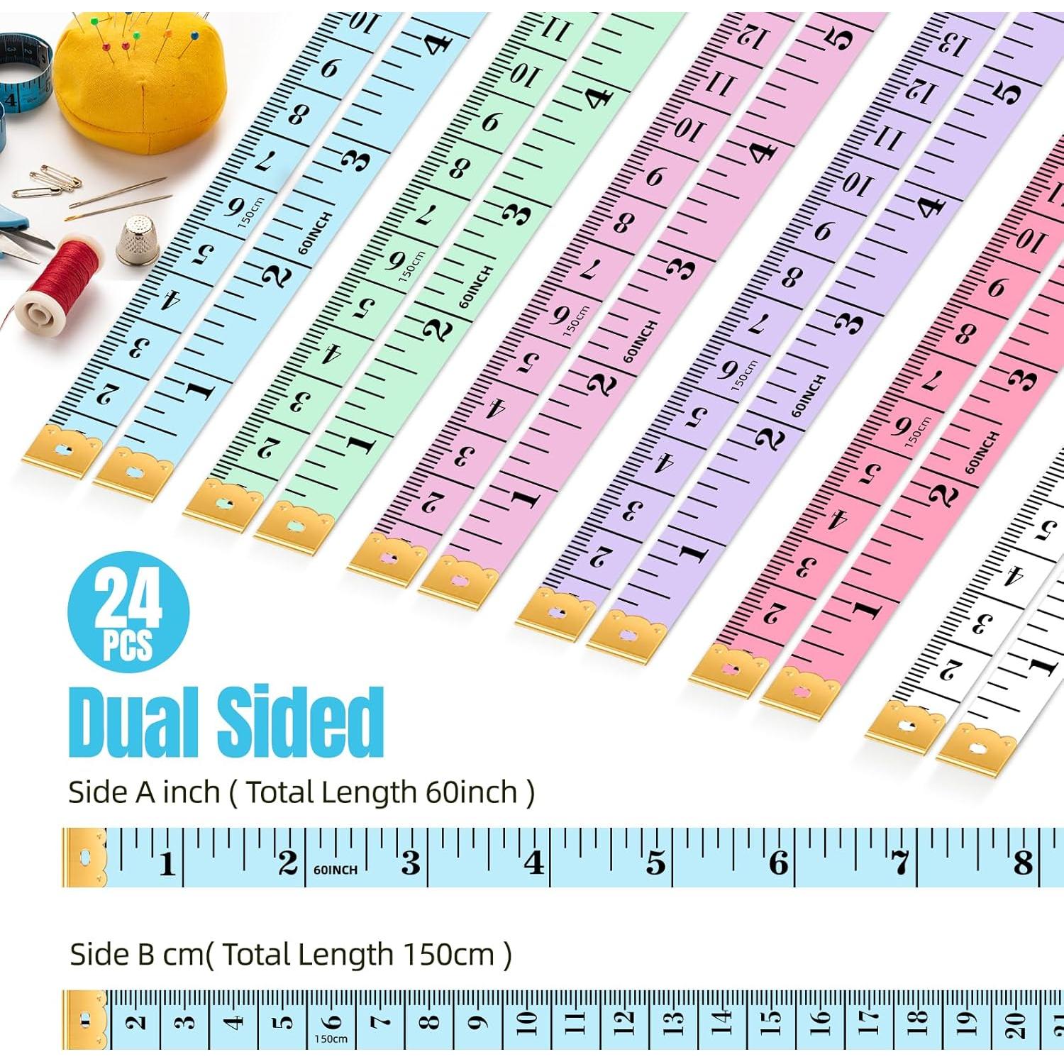 Cinta Métrica Suave VASTFLY 24 Pcs 150 cm Doble Escala
