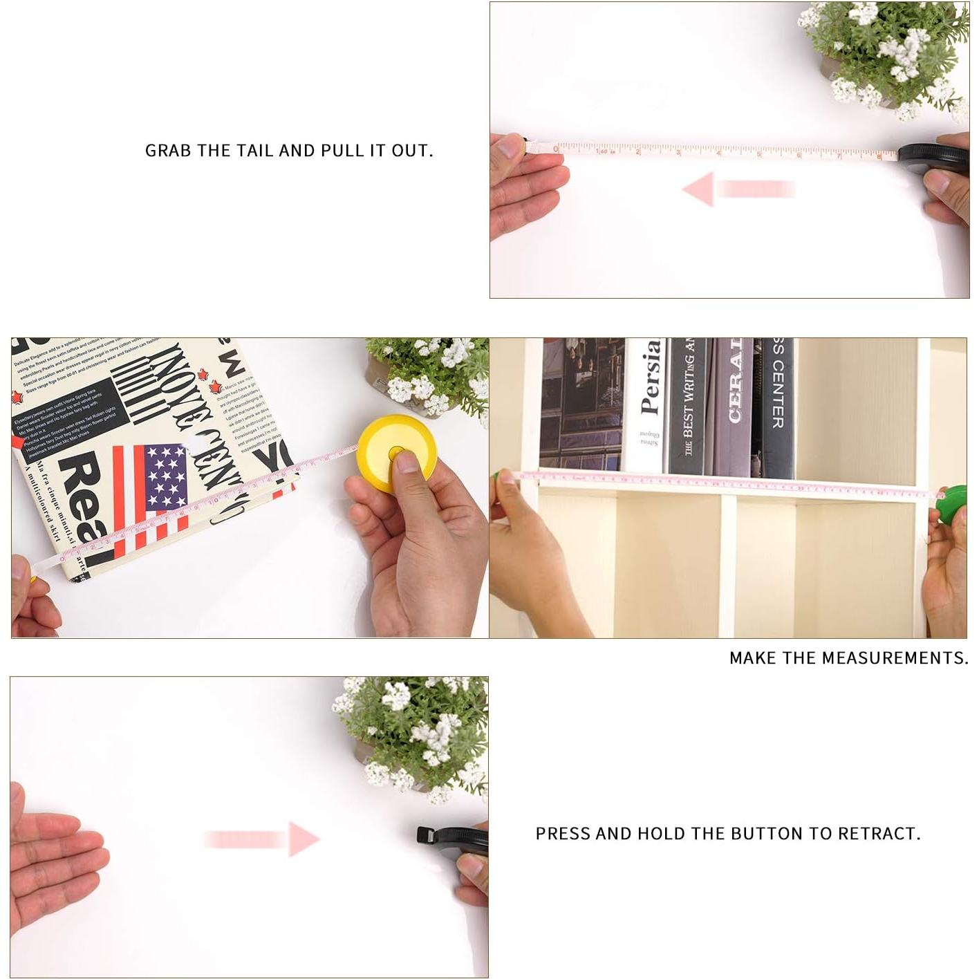 Cinta Métrica Suave DiCUNO 1.5m 3 Pcs Púrpura para Sastre