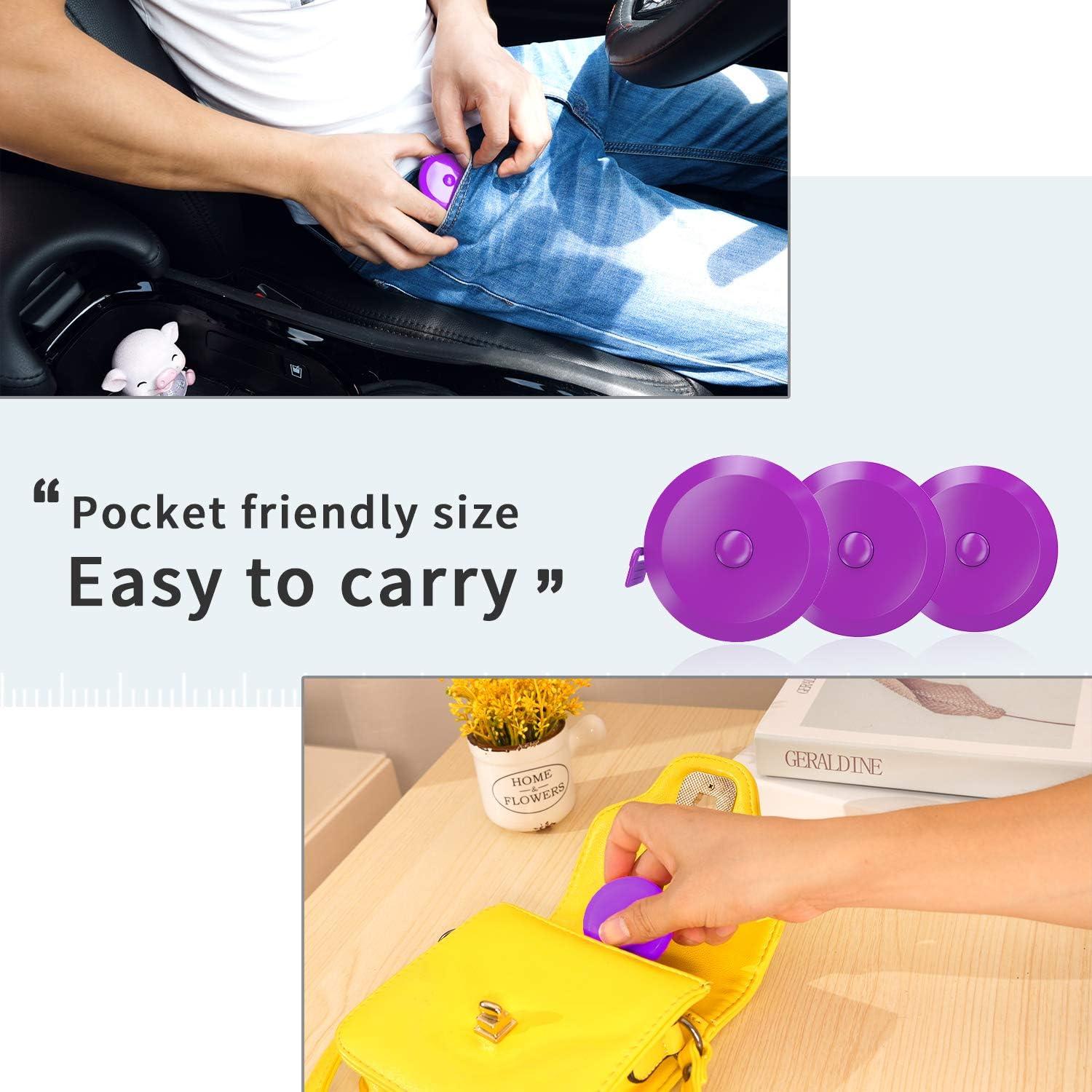 Cinta Métrica Suave DiCUNO 1.5m 3 Pcs Púrpura para Sastre