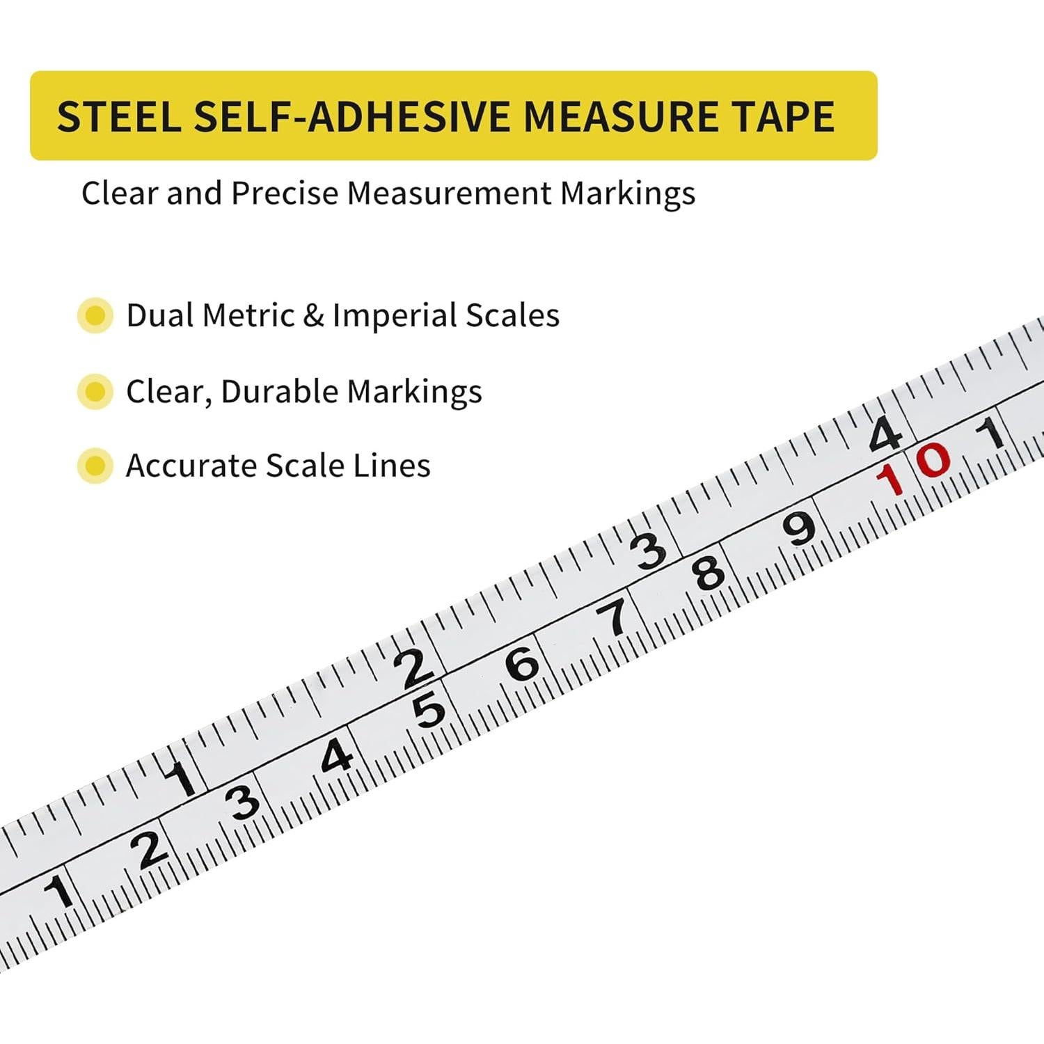 2 Cintas Métricas Autoadhesivas Qtcial 200cm Doble Escala