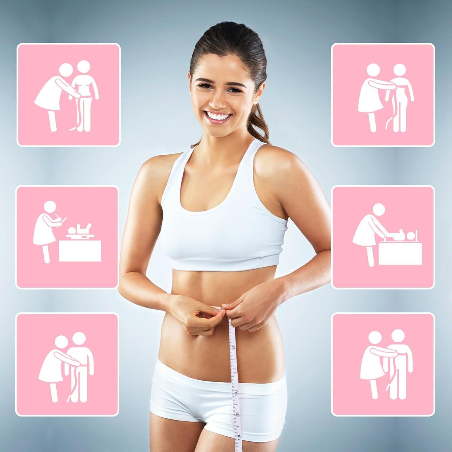 Paquete de 4 cintas métricas retráctiles FdcZeyxior 150cm