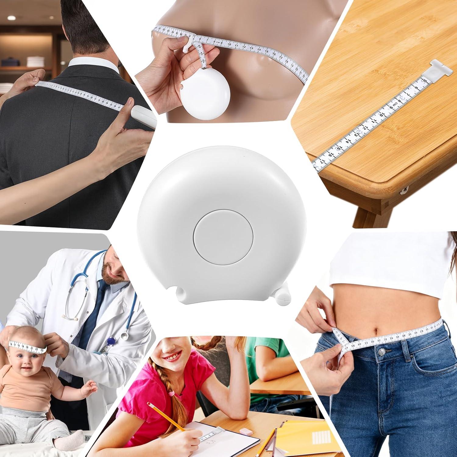 Cinta Métrica Corporal 200 cm LXUEJIE Doble Escala Blanca