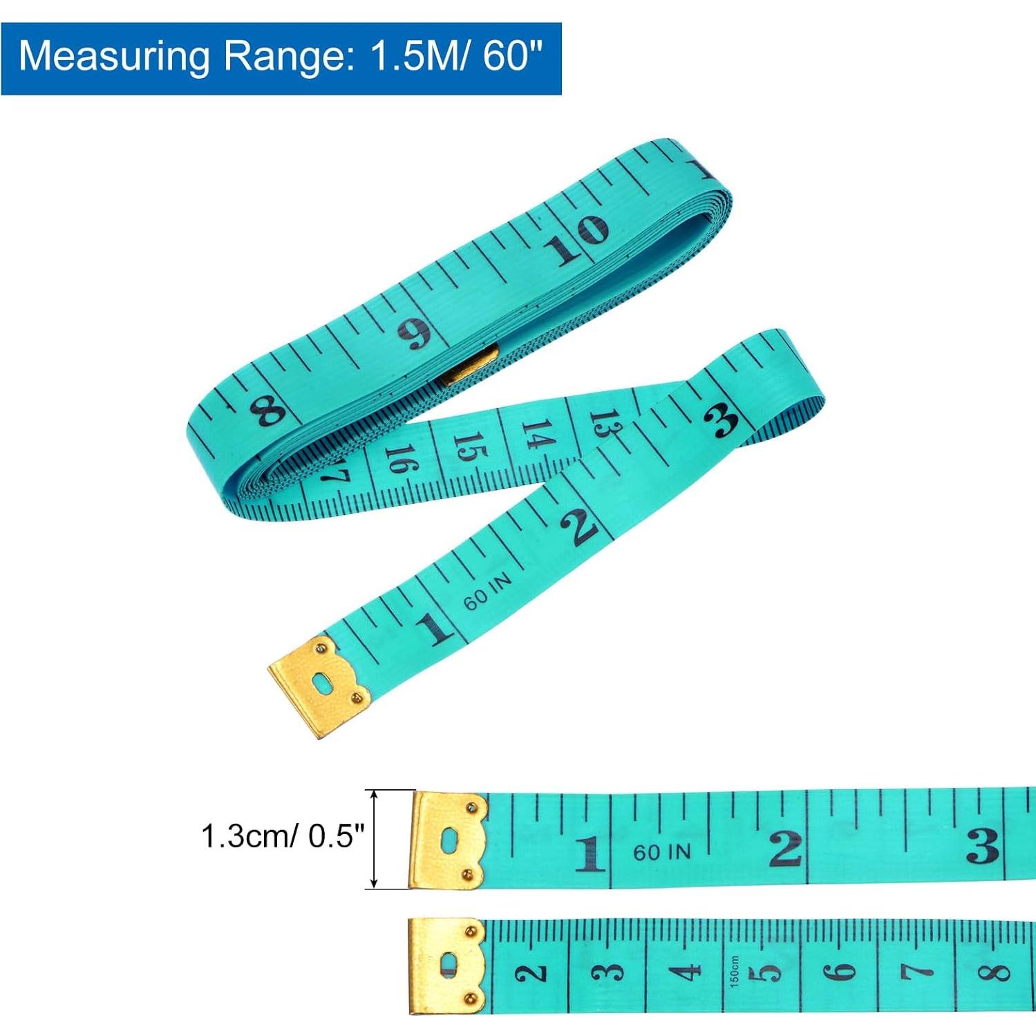 Cinta de Medir Flexible uxcell 2pcs 1.5M Plástico Verde