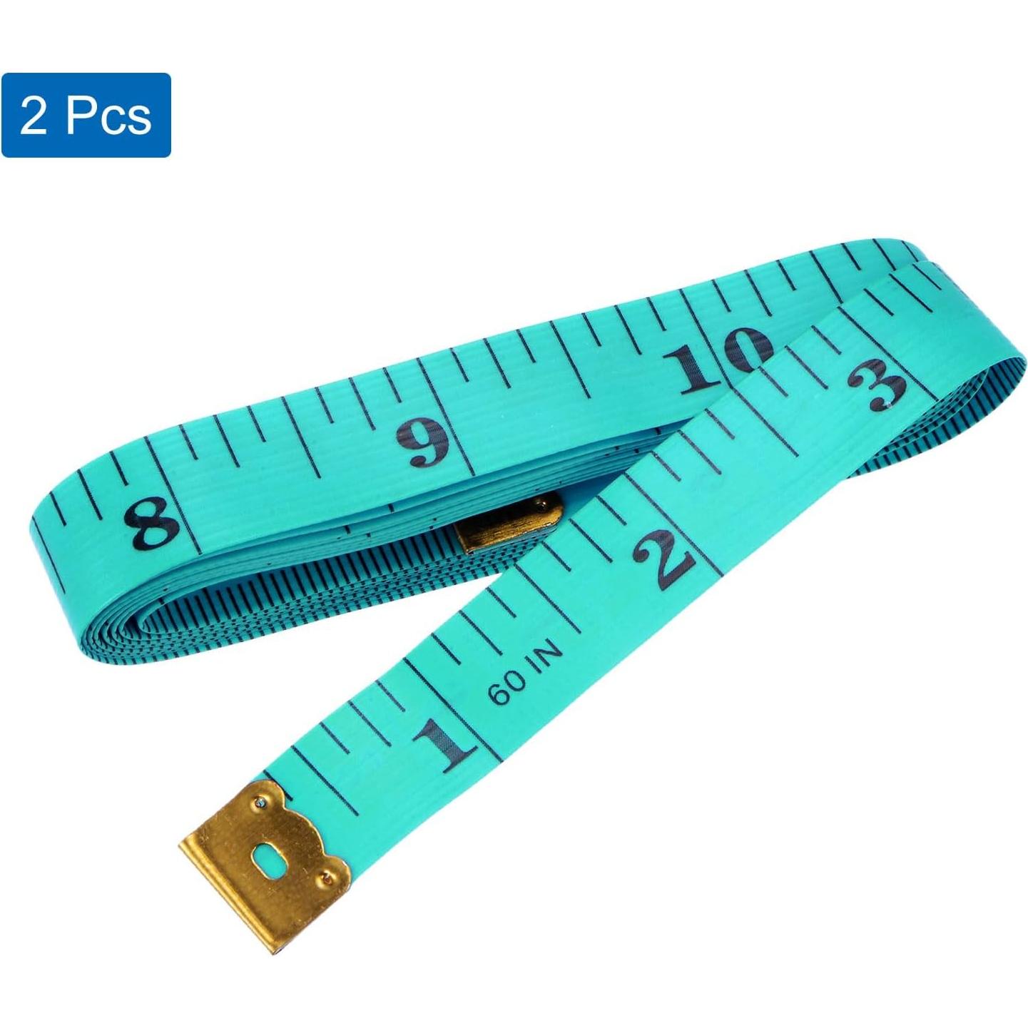 Cinta de Medir Flexible uxcell 2pcs 1.5M Plástico Verde