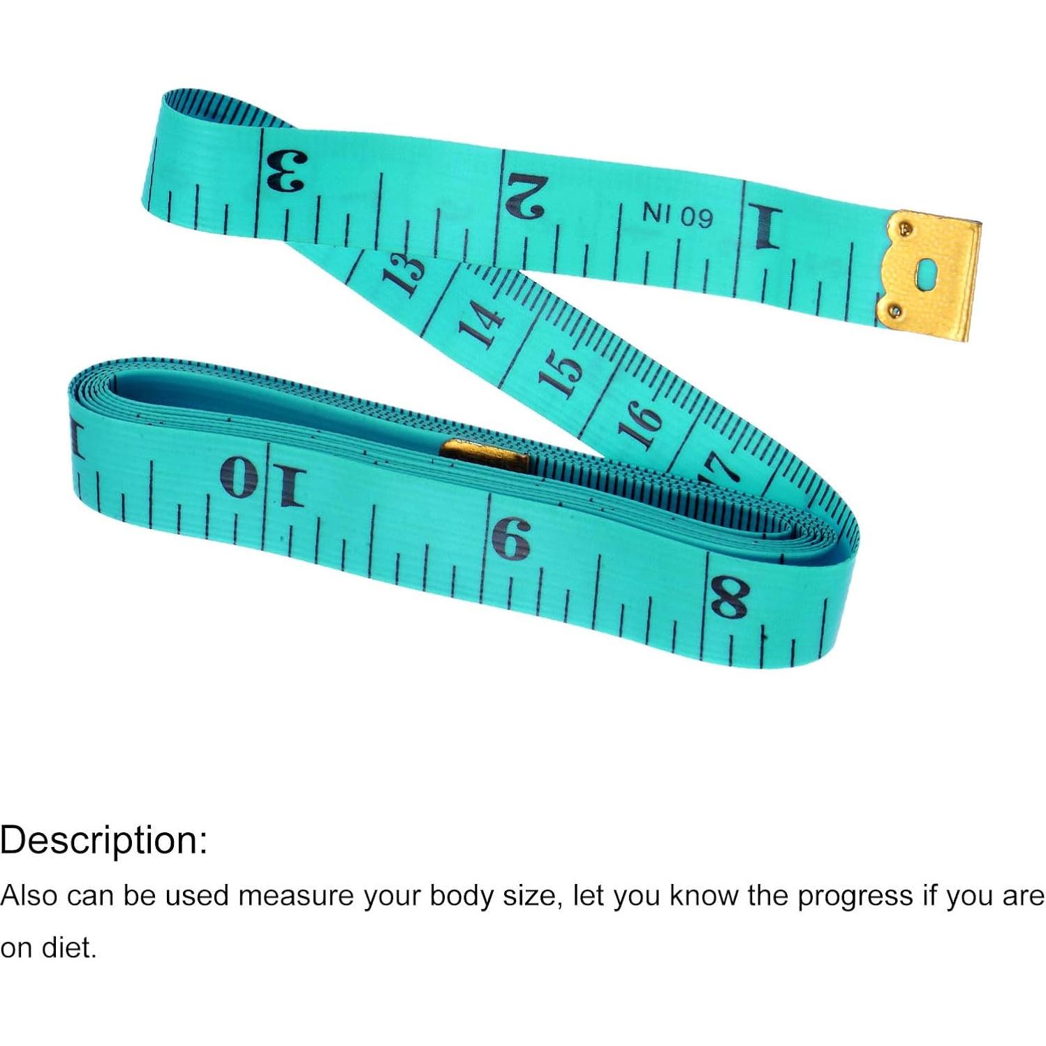 Cinta de Medir Flexible uxcell 2pcs 1.5M Plástico Verde