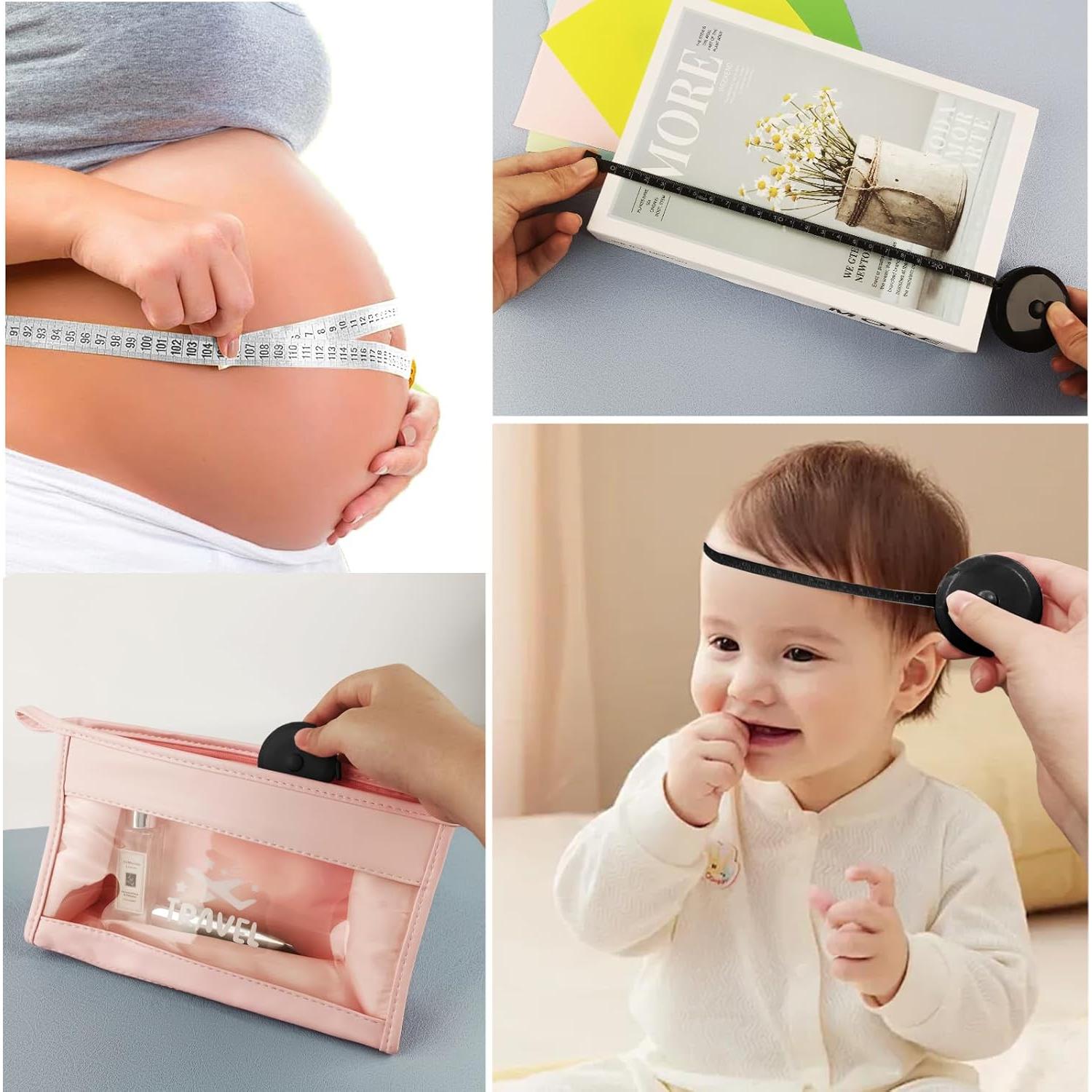 Set de 4 Cintas Métricas Retráctiles GDMINLO 152.4 cm Doble Cara