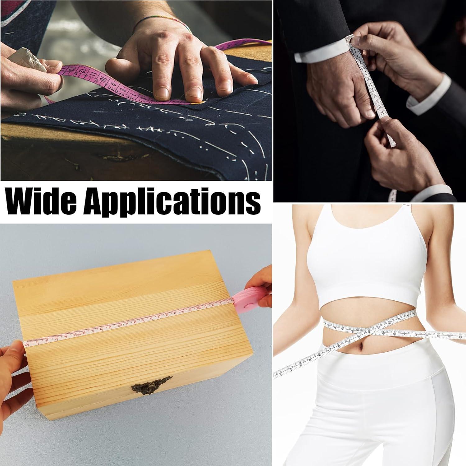 Set de 4 Cintas Métricas Retráctiles GDMINLO 152.4 cm Doble Cara
