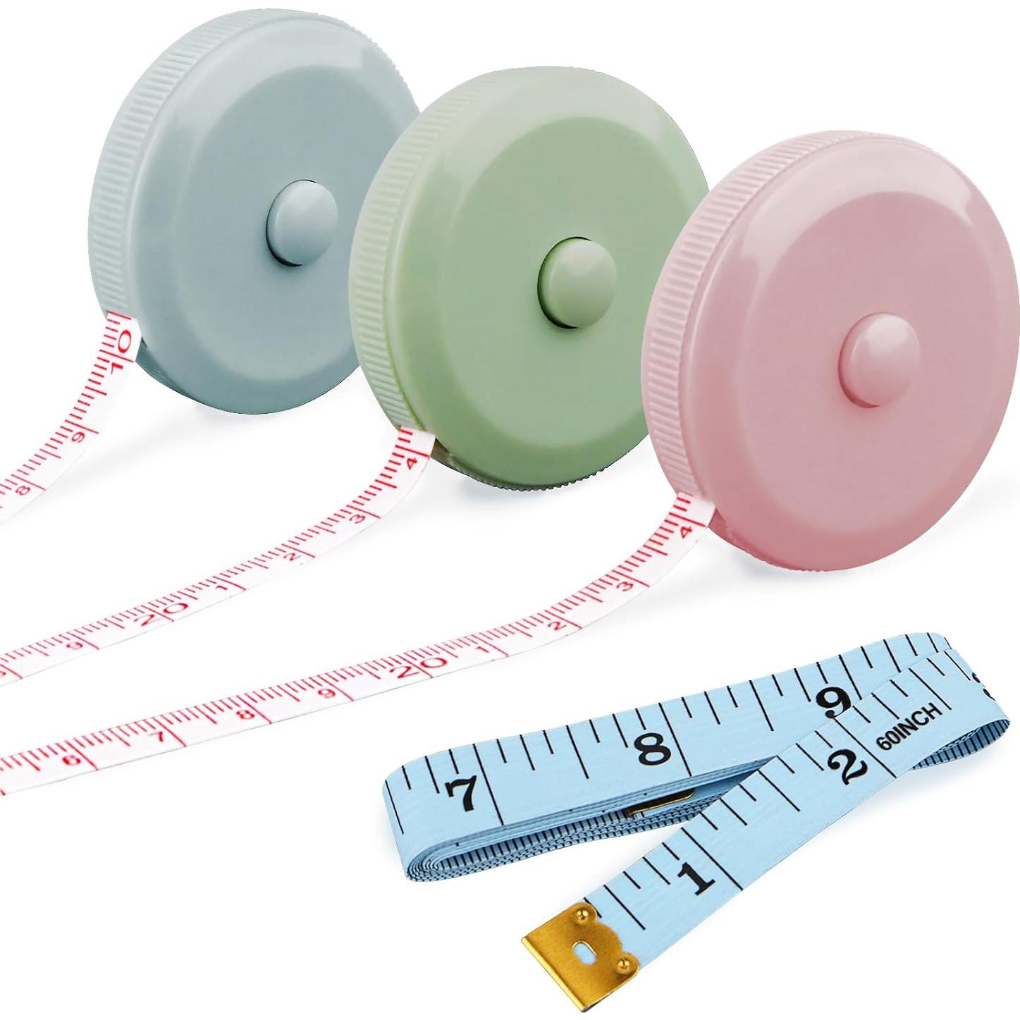 Cinta Métrica Retráctil GDMINLO 3 Piezas 1.5m Doble Cara