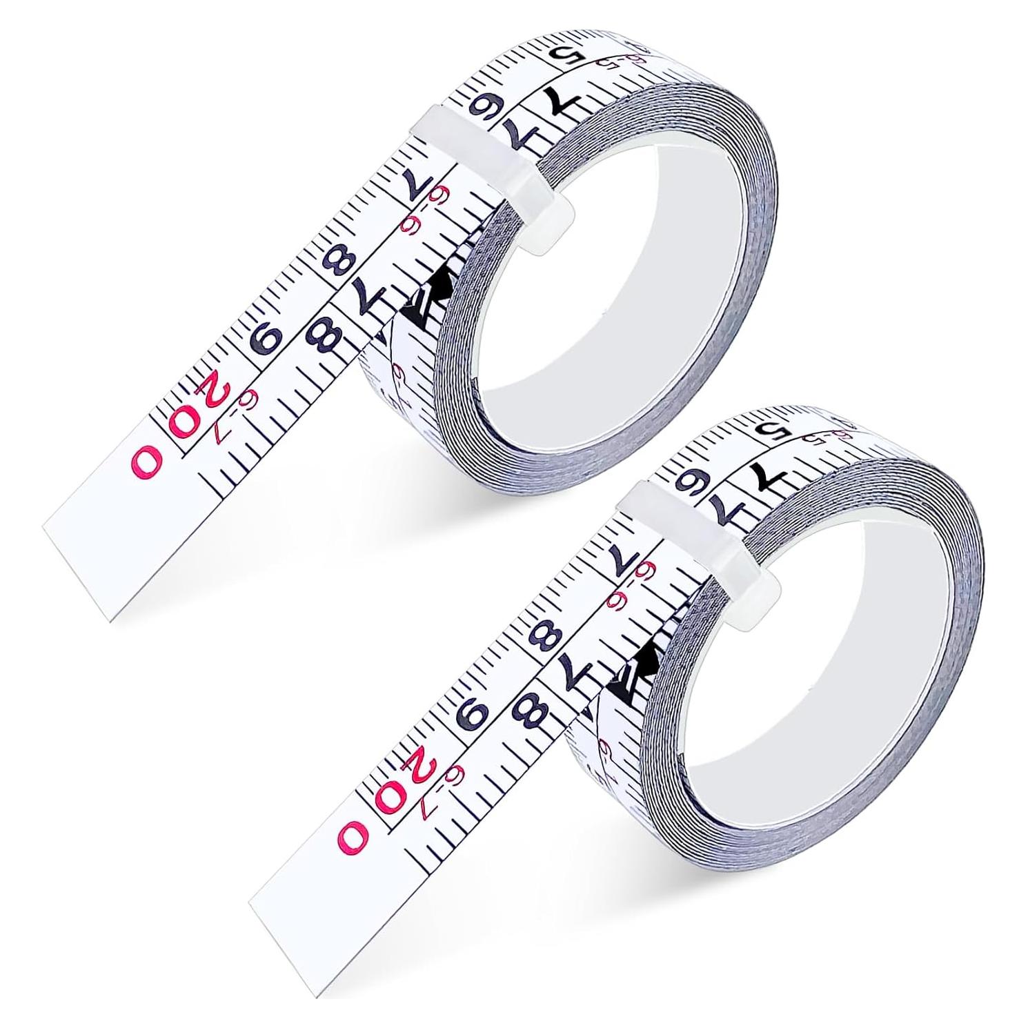 Paquete de 2 cintas métricas autoadhesivas 200 cm acero PPgod