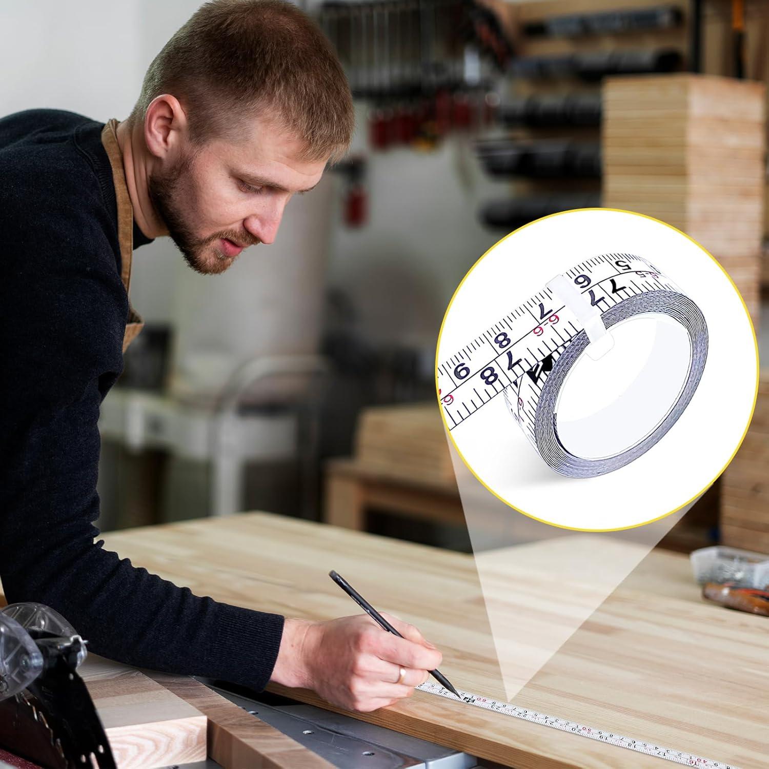 Paquete de 2 cintas métricas autoadhesivas 200 cm acero PPgod