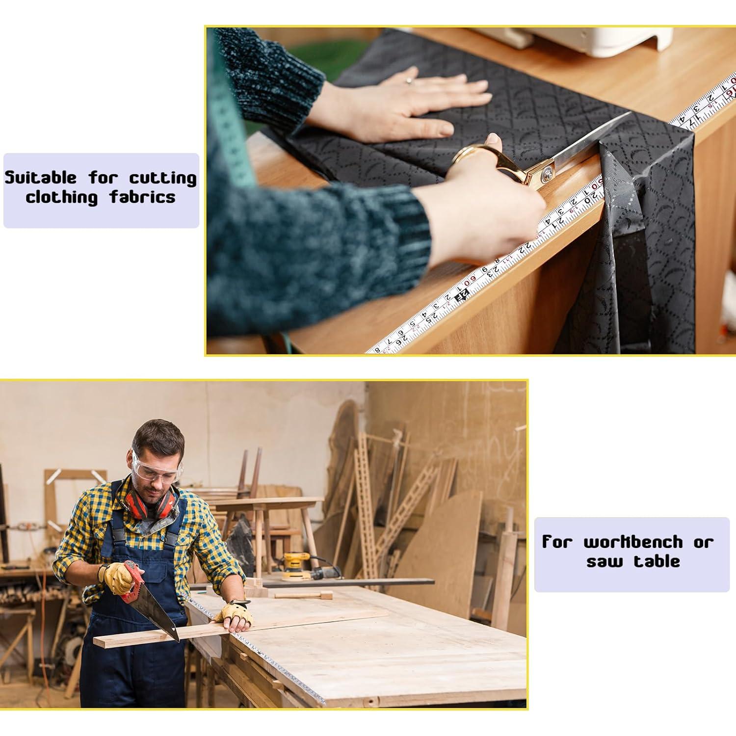 Paquete de 2 cintas métricas autoadhesivas 200 cm acero PPgod